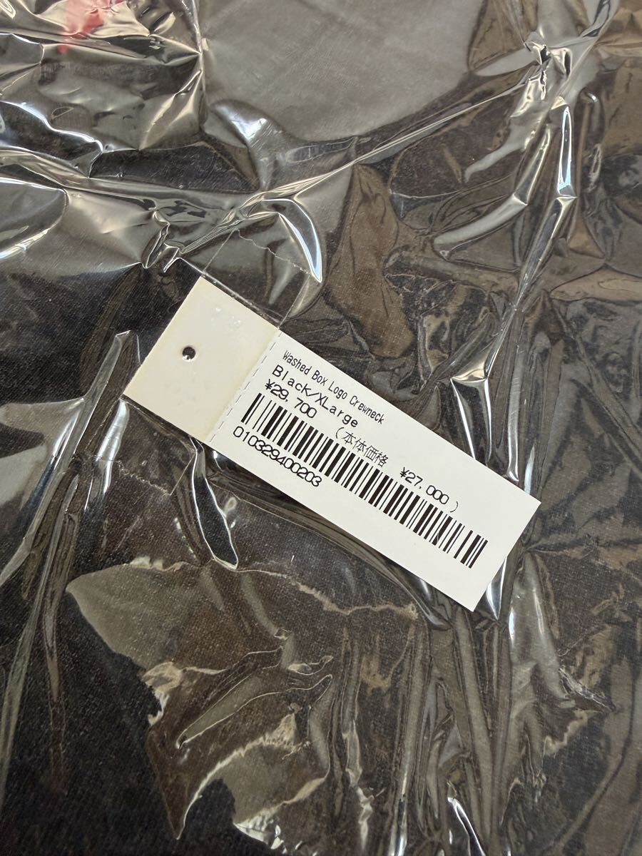 Supreme Washed Box Logo Crewneck Black シュプリーム ボックス ロゴ ブラック Sweatshirt_画像3