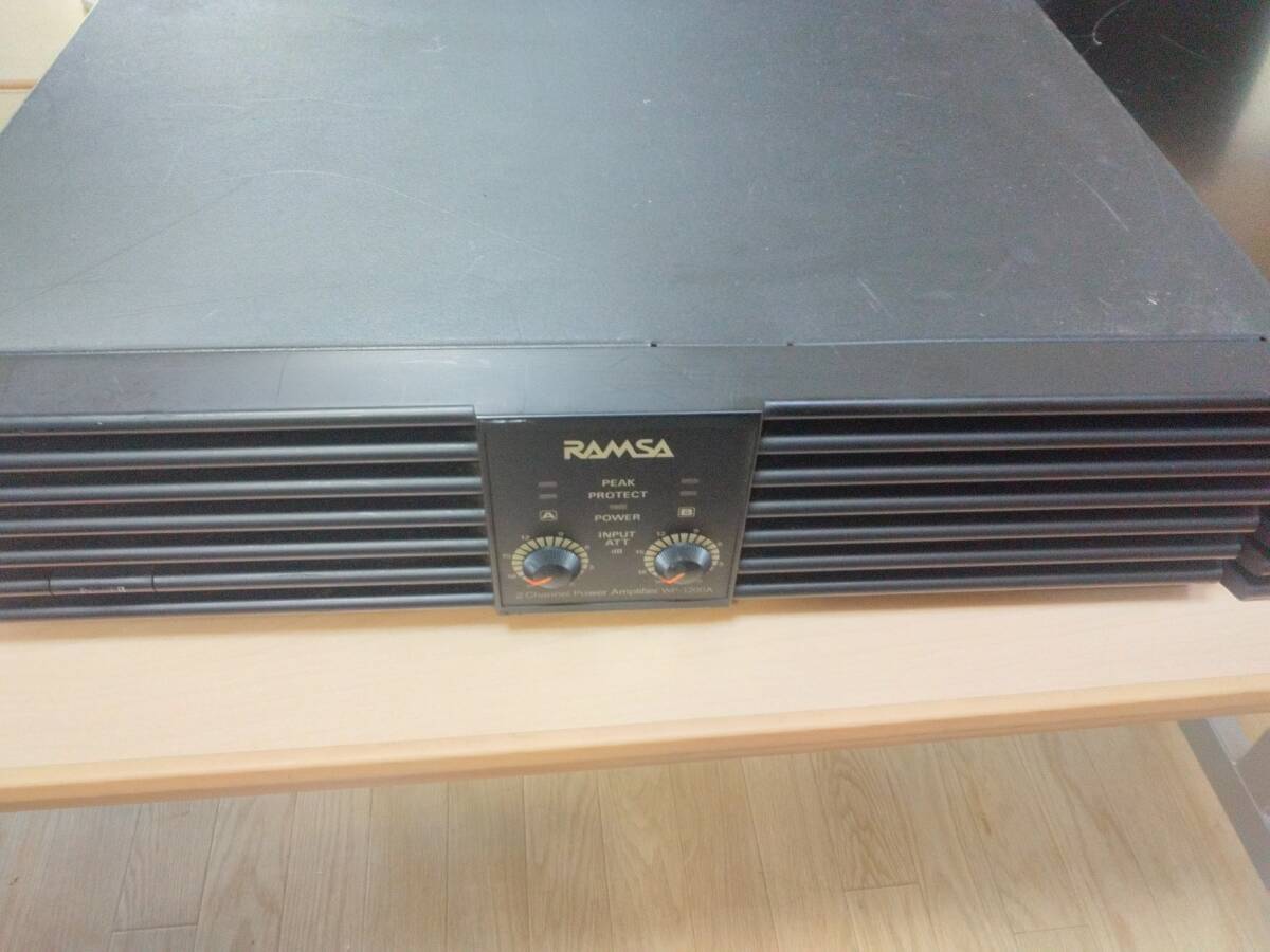 [ работоспособность не проверялась * текущее состояние товар ]Panasonic RAMSA WP-1100A / WP-1200A усилитель мощности 2 шт. комплект для бизнеса звук PA оборудование 