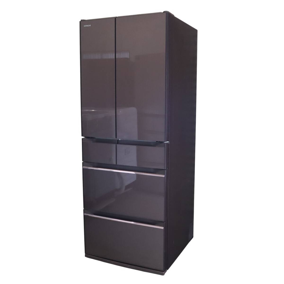 日立 冷蔵庫 602L 真空チルド R-HW60J-XH グレイッシュブラウン 6ドア 観音開き うるおい低温冷蔵 大容量 HITACHI B93_画像1