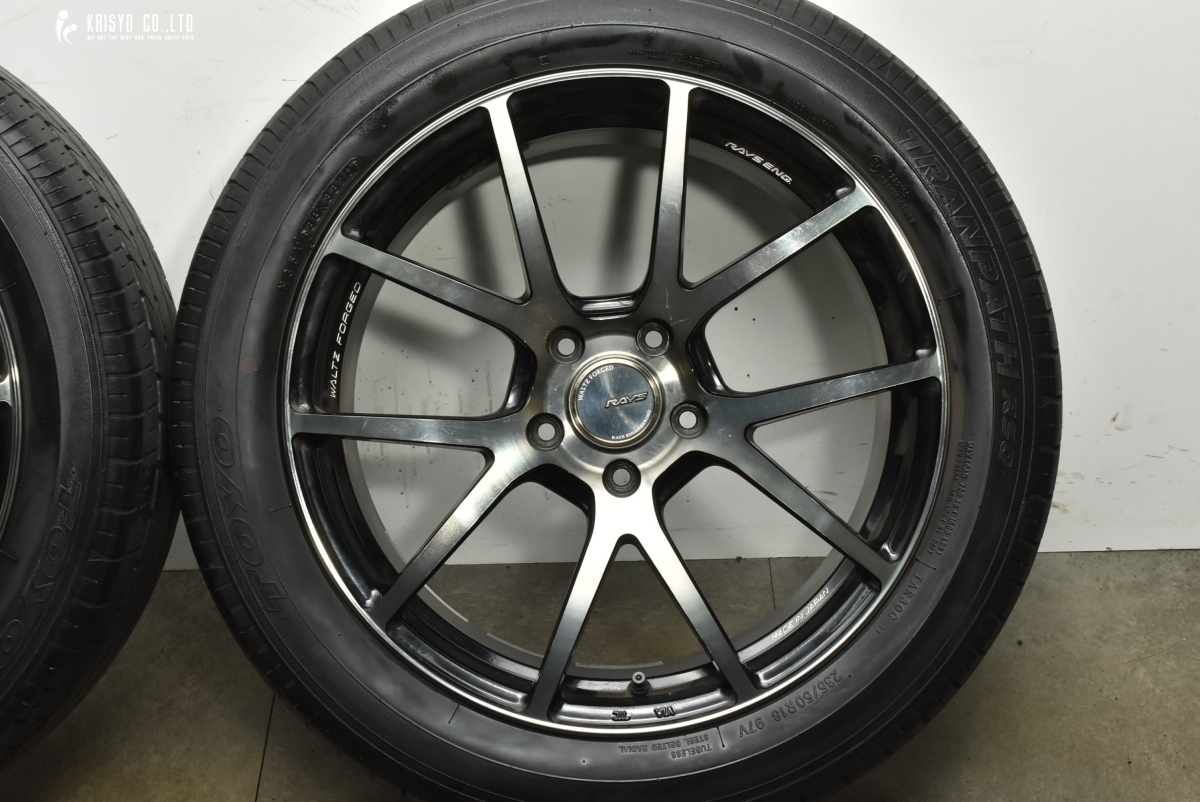 【カスタム用に】RAYS WALTZ S5 18in 7.5J +44 PCD114.3 トーヨー トランパス R30 235/50R18 アルファード C-HR オデッセイ アコード_画像6