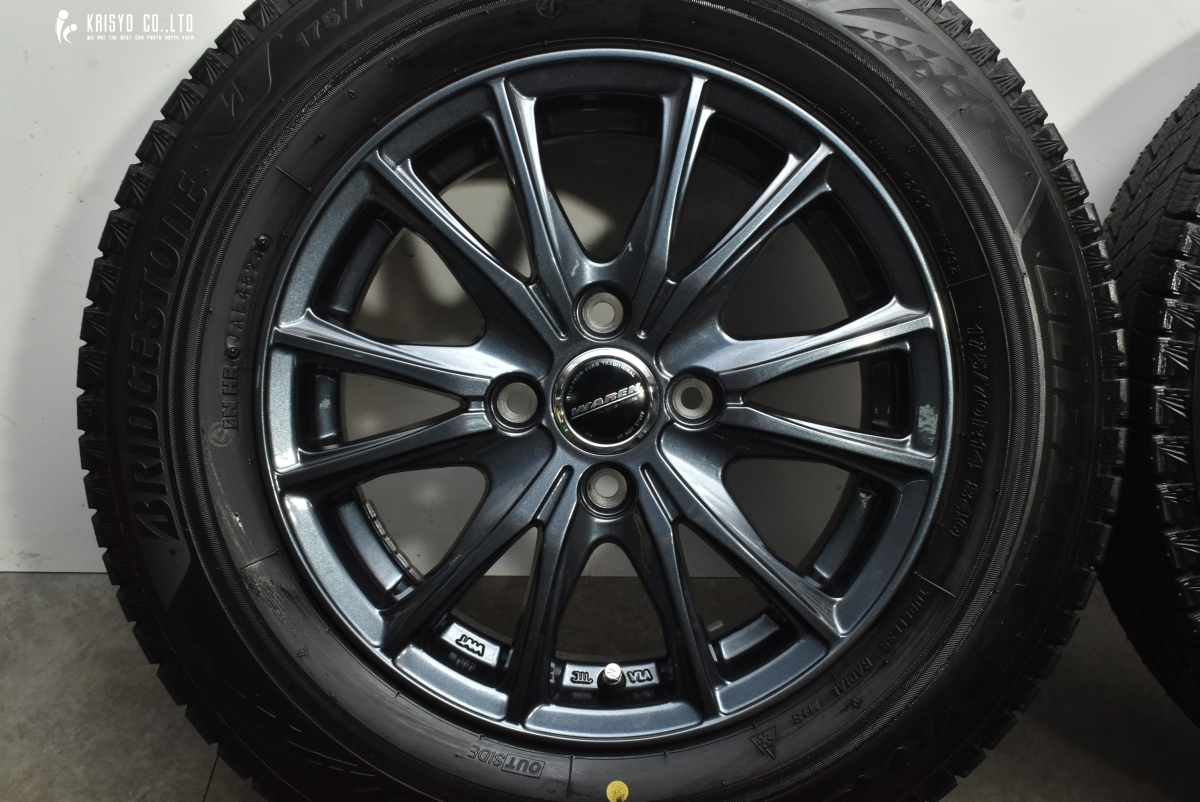 【24年製 バリ溝 美品】WAREN 14in 5.5J +45 PCD100 ブリザックVRX3 175/70R14 アクア ヤリス ヴィッツ カローラフィールダー フィット_画像5