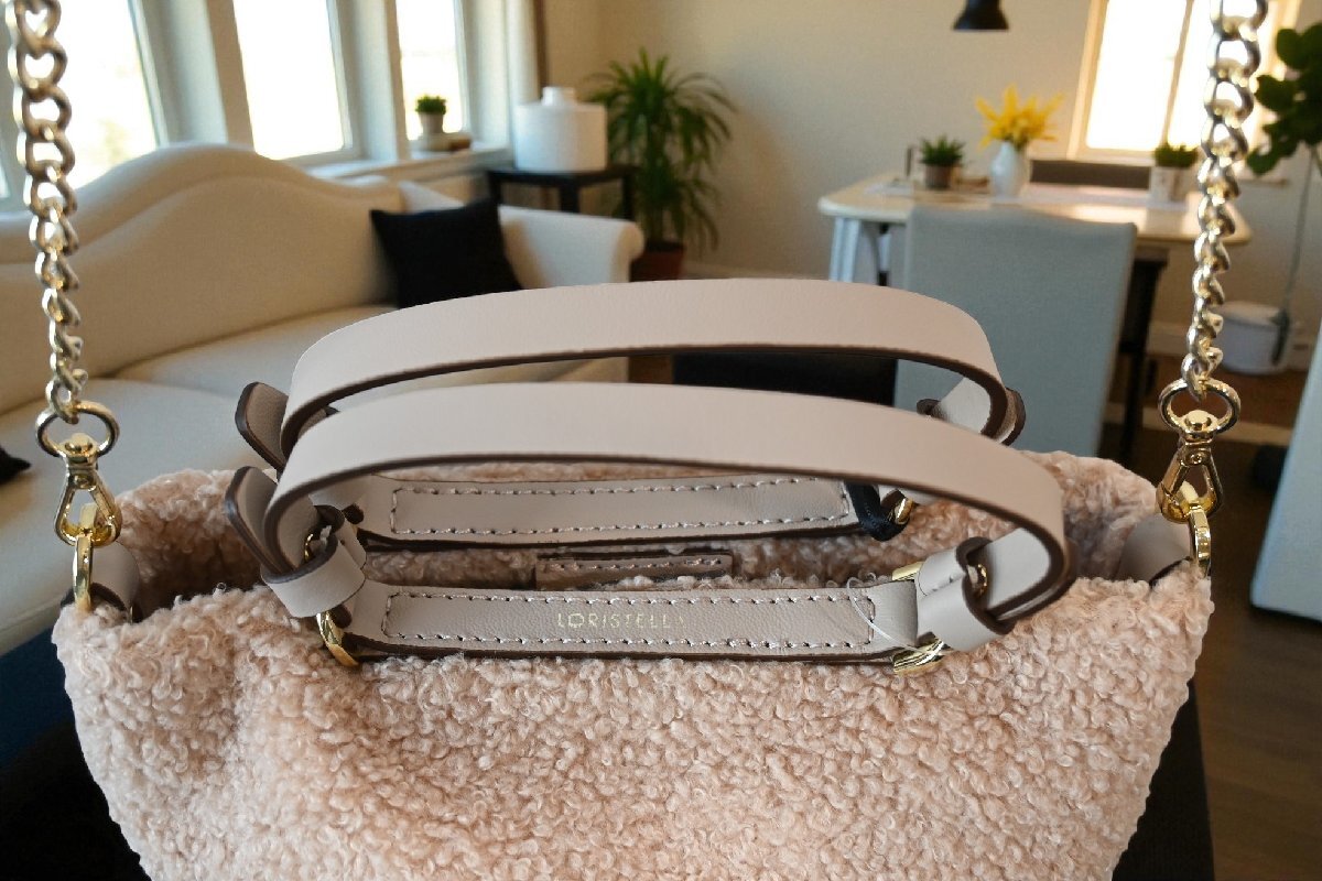 ★タグ有　未使用　2022年　LORISTELLA/AP STUDIO *ボアチェーン2wayバッグ　ベージュ//定価￥16.500*　古着のgplus広島　2511r3_画像6