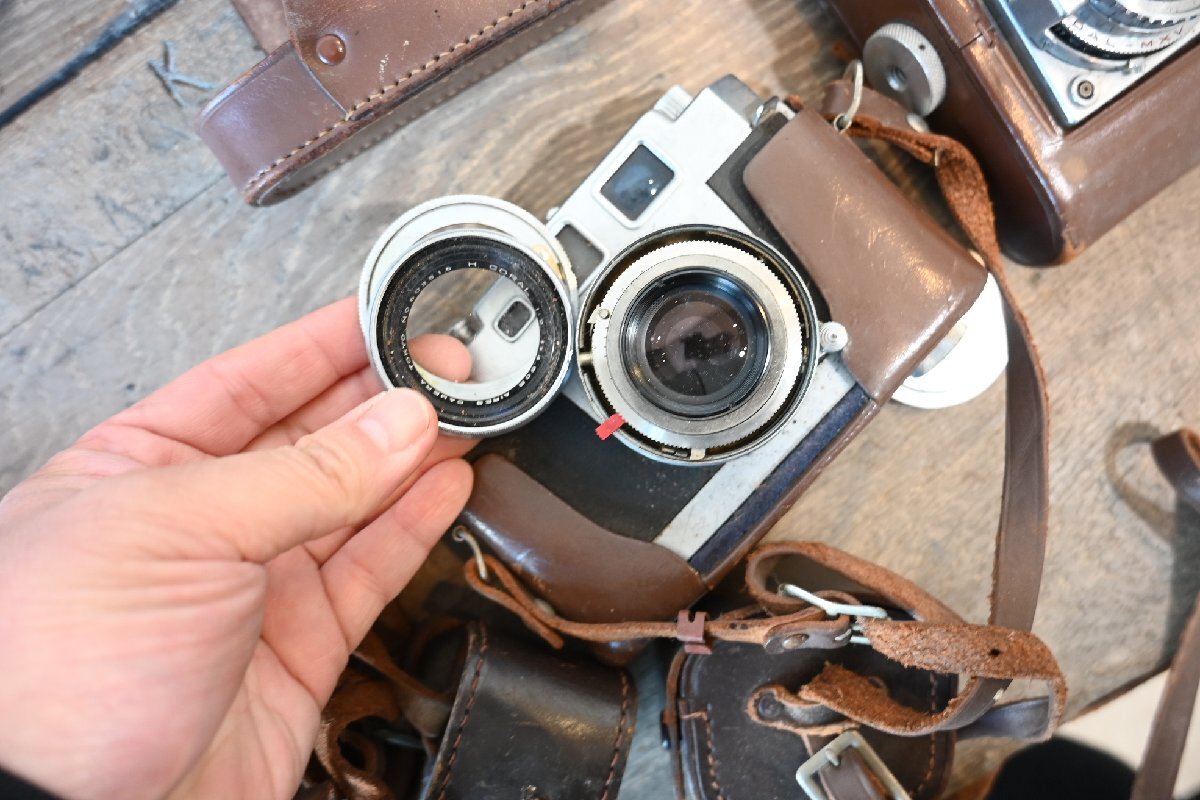 ○【まとめ売り】戦前~昭和中期 フォールディングカメラ/レンジファインダー 大量9台セット ジャンク品 古道具のgplus広島2511k_画像9