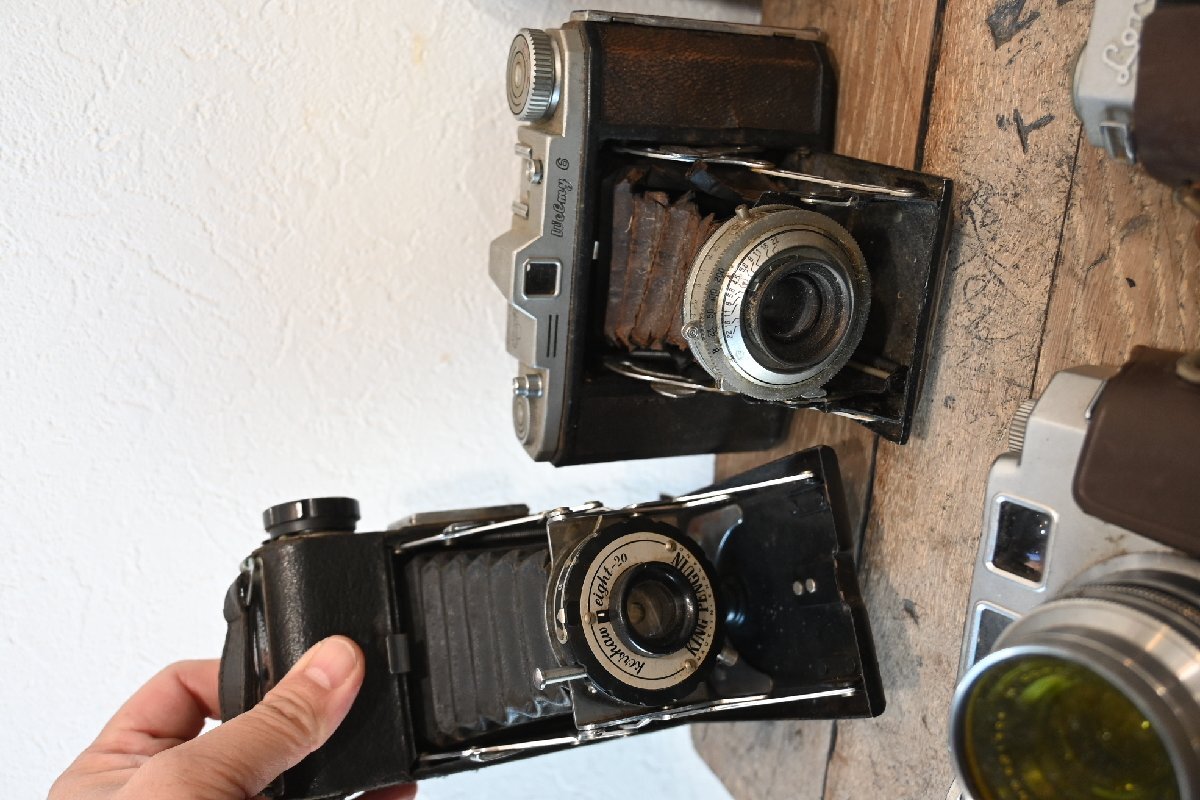 ○【まとめ売り】戦前~昭和中期 フォールディングカメラ/レンジファインダー 大量9台セット ジャンク品 古道具のgplus広島2511k_画像2