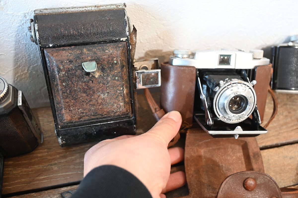 ○【まとめ売り】戦前~昭和中期 フォールディングカメラ/レンジファインダー 大量9台セット ジャンク品 古道具のgplus広島2511k_画像3