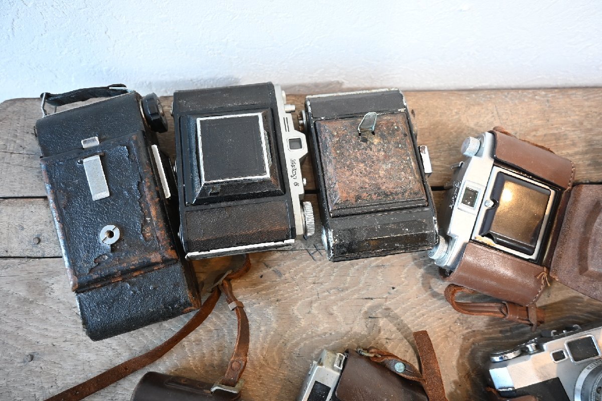 ○【まとめ売り】戦前~昭和中期 フォールディングカメラ/レンジファインダー 大量9台セット ジャンク品 古道具のgplus広島2511k_画像10