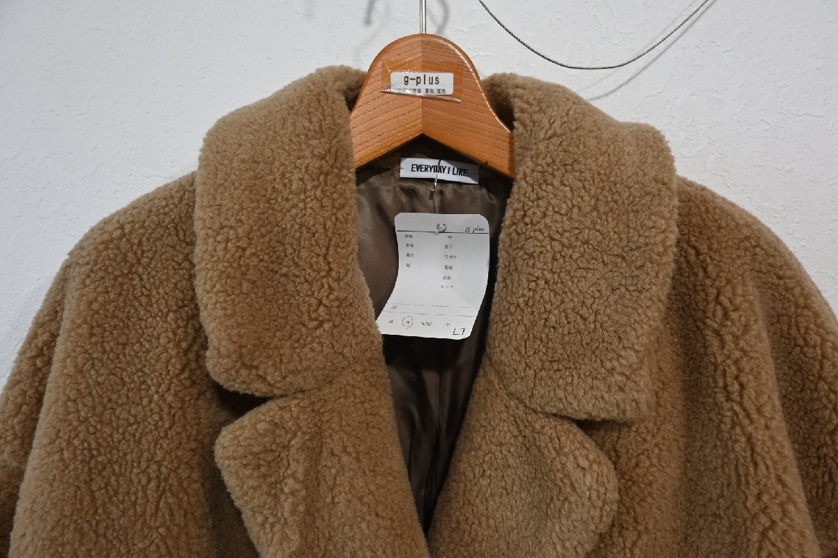 ★2024年　ドゥーズィエムクラス/EVERYDAY I LIKE *もこもこ　テディベア　テーラーカラーコート//定価￥86.900*　古着のgplus広島　2511r4_画像3