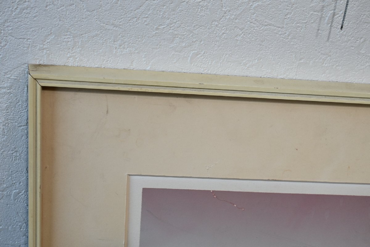 ○師井公二　シルクスクリーン　版画作品　ラベンダー色の風景　モダン　アート　古道具のgplus広島 2511i_画像3