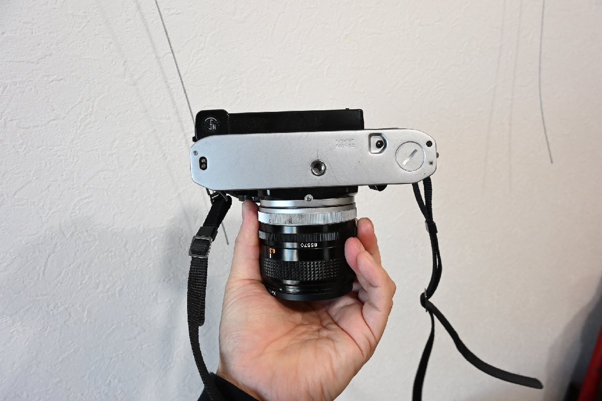 ○CANON/キヤノンAE-1 一眼レフカメラ 2台まとめて データバックA付 28mmf2.8 古道具のgplus広島 2511k_画像10