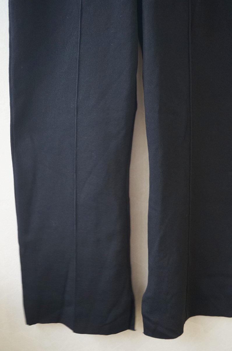 ★ Mila Owen / ミラオーウェン *セミフレアパンツ ストレッチニットパンツ ウエストゴム/黒 0 *古着のgplus広島 2511t1_画像4