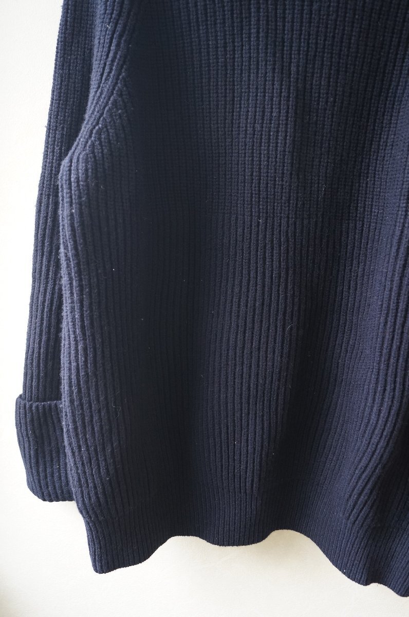 ★ユナイテッドアローズ *秋冬ざっくり アゼ編ビッグタートルニット ネイビー/定価\18,360*　古着のgplus広島　2511t3_画像4