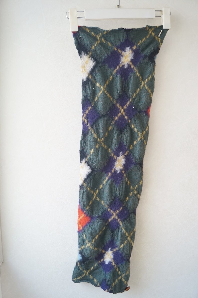 ★送料無料!KAPITAL / キャピタル*秋冬 チェック柄模様 縮絨ウール風 ストール マフラー*古着のgplus広島 2511t4_画像7