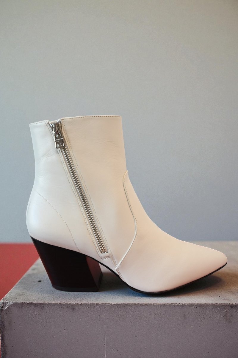 ★オールセインツ　*レザー　サイドジップ　ショートブーツ/size;40　白*　古着のgplus広島　2511r2_画像2