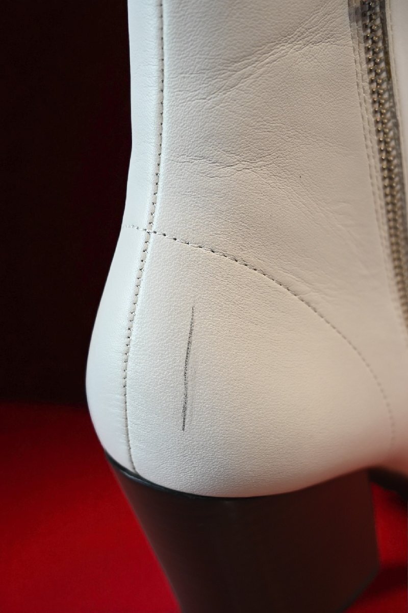 ★オールセインツ　*レザー　サイドジップ　ショートブーツ/size;40　白*　古着のgplus広島　2511r2_画像4