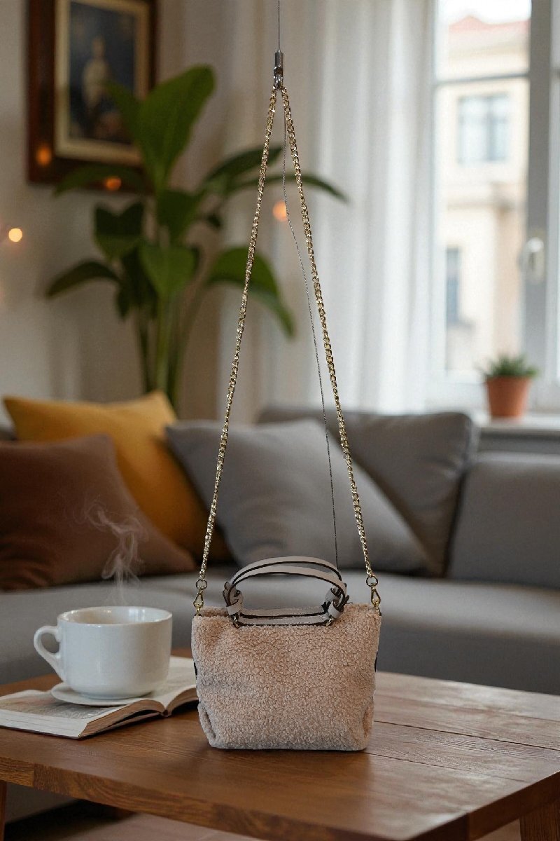 ★タグ有　未使用　2022年　LORISTELLA/AP STUDIO *ボアチェーン2wayバッグ　ベージュ//定価￥16.500*　古着のgplus広島　2511r3_画像1