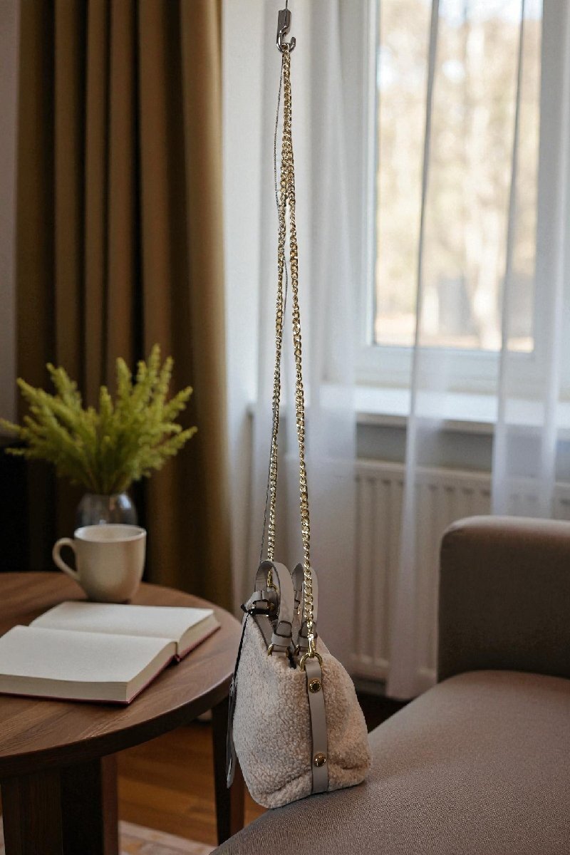 ★タグ有　未使用　2022年　LORISTELLA/AP STUDIO *ボアチェーン2wayバッグ　ベージュ//定価￥16.500*　古着のgplus広島　2511r3_画像3