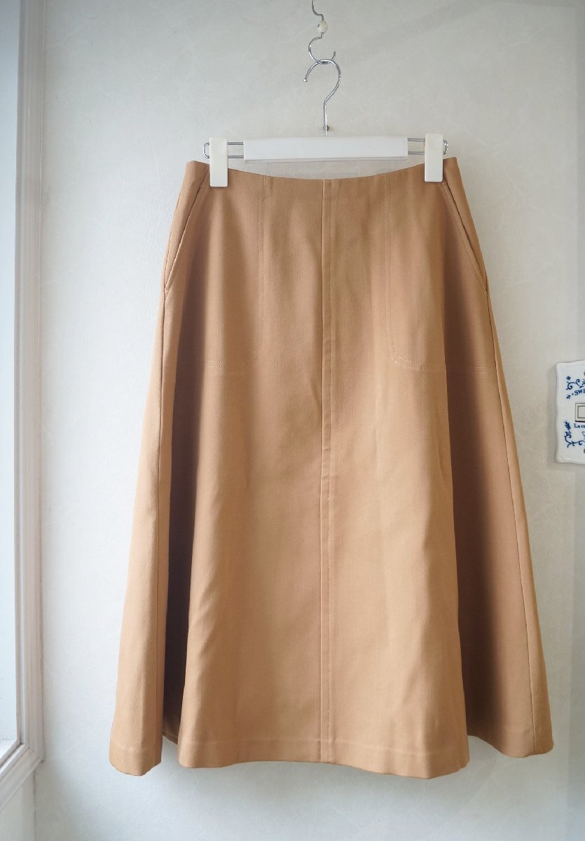 ★martinique（マルティニーク）*秋冬オススメ ウール混フレアスカート　キャメル2*　古着のgplus広島　2511t1　_画像1