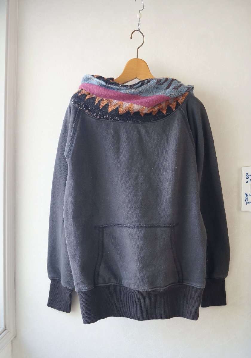 ★KAPITAL / キャピタル *異素材切替デザイン ヒッピーパッチワークプルオーバー フーディ 裏起毛スウェット*　古着のgplus広島　2511t4_画像1