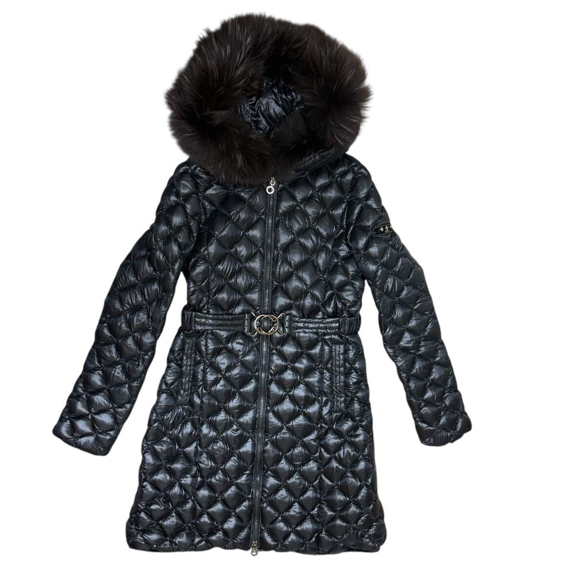 1円〜　極美品 タトラス DEADIA キルティング ダウンコート ファー付き 03 TATRAS ブラック ダウンジャケット Aライン ダウンジャケット _画像2