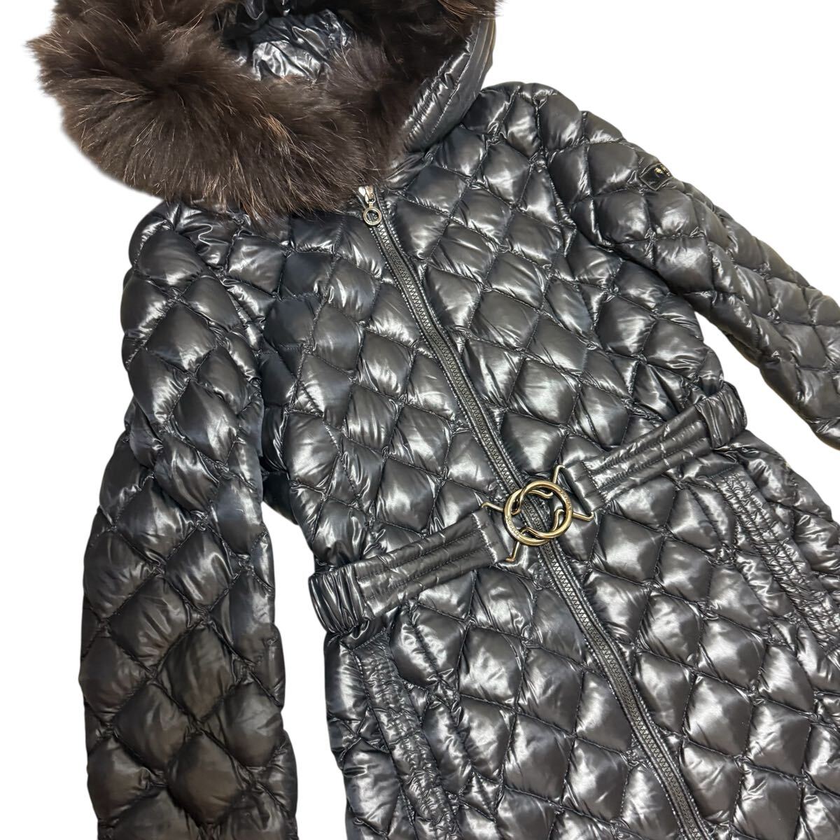 1円〜　極美品 タトラス DEADIA キルティング ダウンコート ファー付き 03 TATRAS ブラック ダウンジャケット Aライン ダウンジャケット _画像3