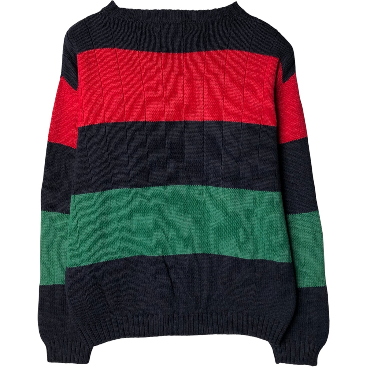 古着 00年代 エディーバウアー Eddie Bauer ボーダー柄 コットンニットセーター メンズM相当 /eaa590791_画像2