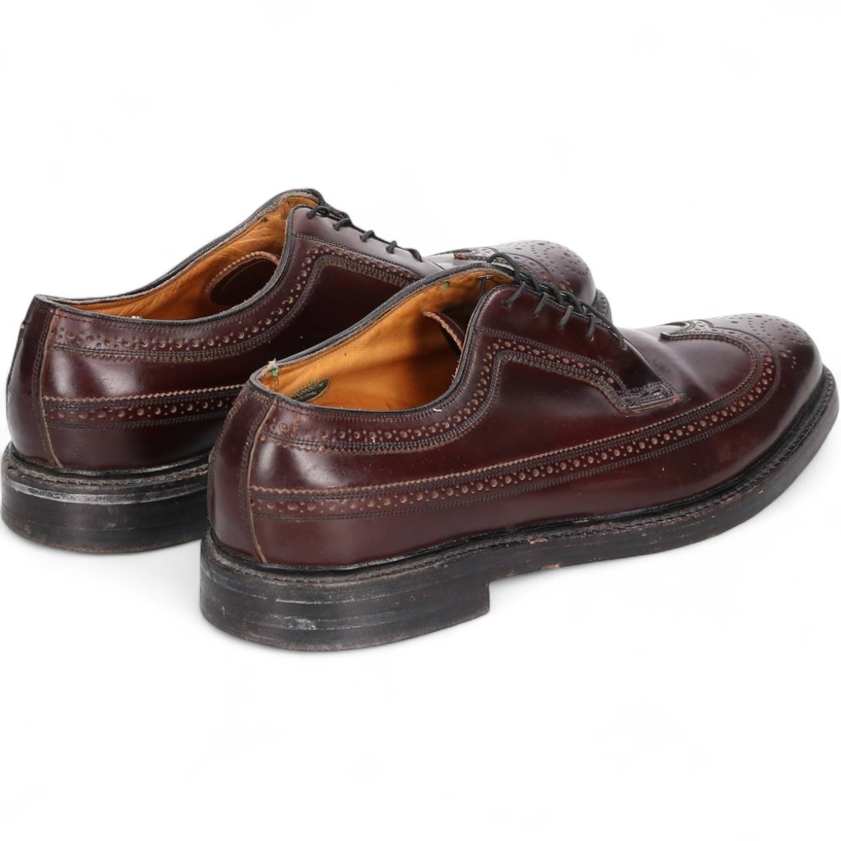 古着 70年代 フローシャイム インペリアル フルブローグ Vクリート コードバン ウイングチップシューズ メンズ28.5cm相当 /svb001115_画像2