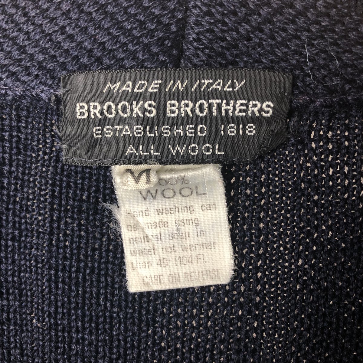  б/у одежда 80 годы Brooks Brothers Brooks Brothers Est.1818 шерсть вязаный кардиган мужской M соответствует Vintage /eaa600708