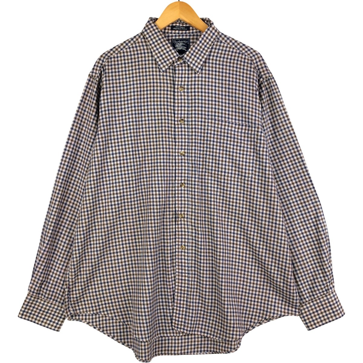 古着 バーバリー Burberry's 長袖 コットンチェックシャツ USA製 メンズXL相当 ヴィンテージ /eaa600576_画像1