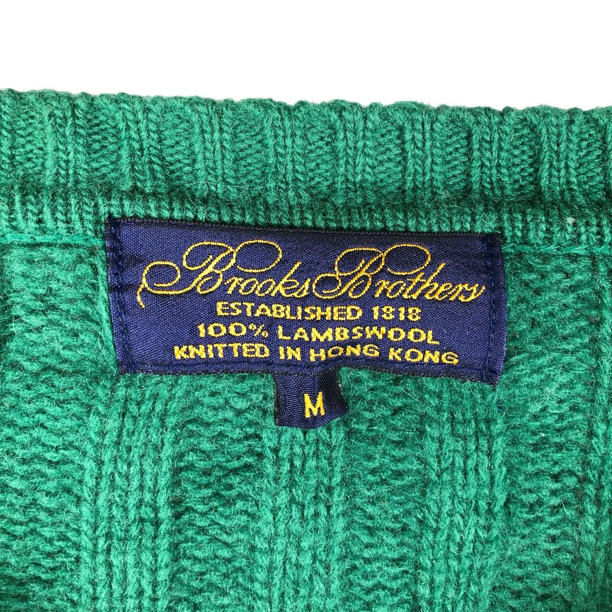  б/у одежда 90 годы Brooks Brothers Brooks Brothers V шея Ram шерсть вязаный свитер мужской M соответствует Vintage /eaa601211