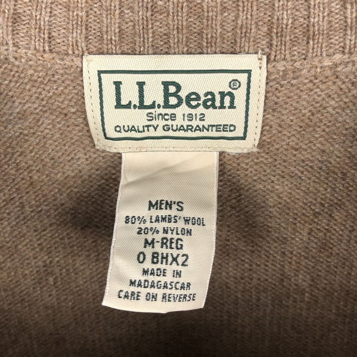 古着 90年代~ エルエルビーン L.L.Bean Vネック ラムウールニットセーター メンズM相当 ヴィンテージ /eaa601222_画像3