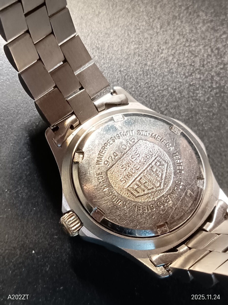 タグホイヤー2000 プロフェッショナル クォーツ レディース　974.015 不動品_画像8