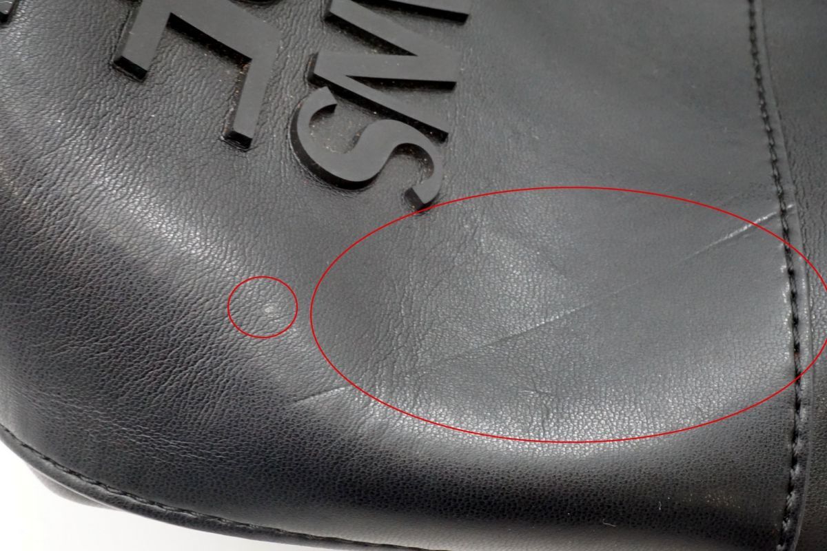 1 иен ~ Versace . джинсы kchu-ru сумка на плечо мешочек ведро type искусственная кожа чёрный черный VERSACE 4463h