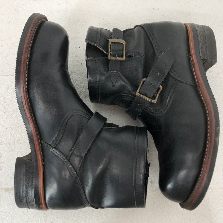 CHIPPEWA チペワ 91067 黒タグ CORDOVAN SHORT ENGINEER BOOTS コードバン ショート エンジニアブーツ SIZE: 9E ブラック MH632025102801_画像4