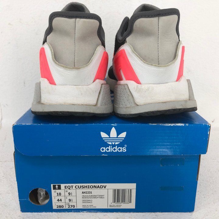 adidas Adidas коробка иметь EQT CUSHION ADVekip men to подушка AH2231 спортивные туфли SIZE: 28cm черный MH632025110406