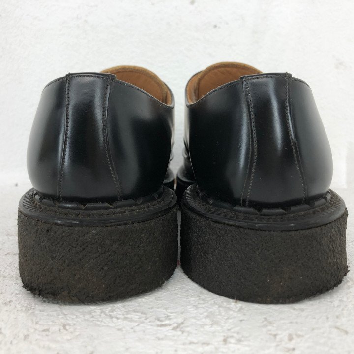 GEORGE COX ジョージコックス 3976 ブラックレザー × ホワイトレザー プレーンバックル仕様 SIZE: 6 ブラック/ホワイト MH632025110427_画像6