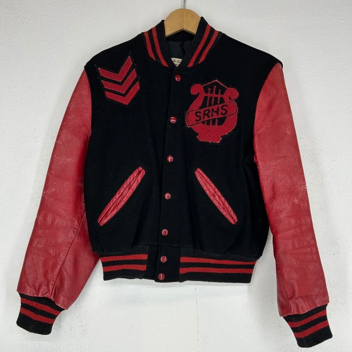 60s OLD DeLONG デロング レザージャケット スタジャン SIZE: 20 ブラック/レッド ヴィンテージ OU632025112803_画像1