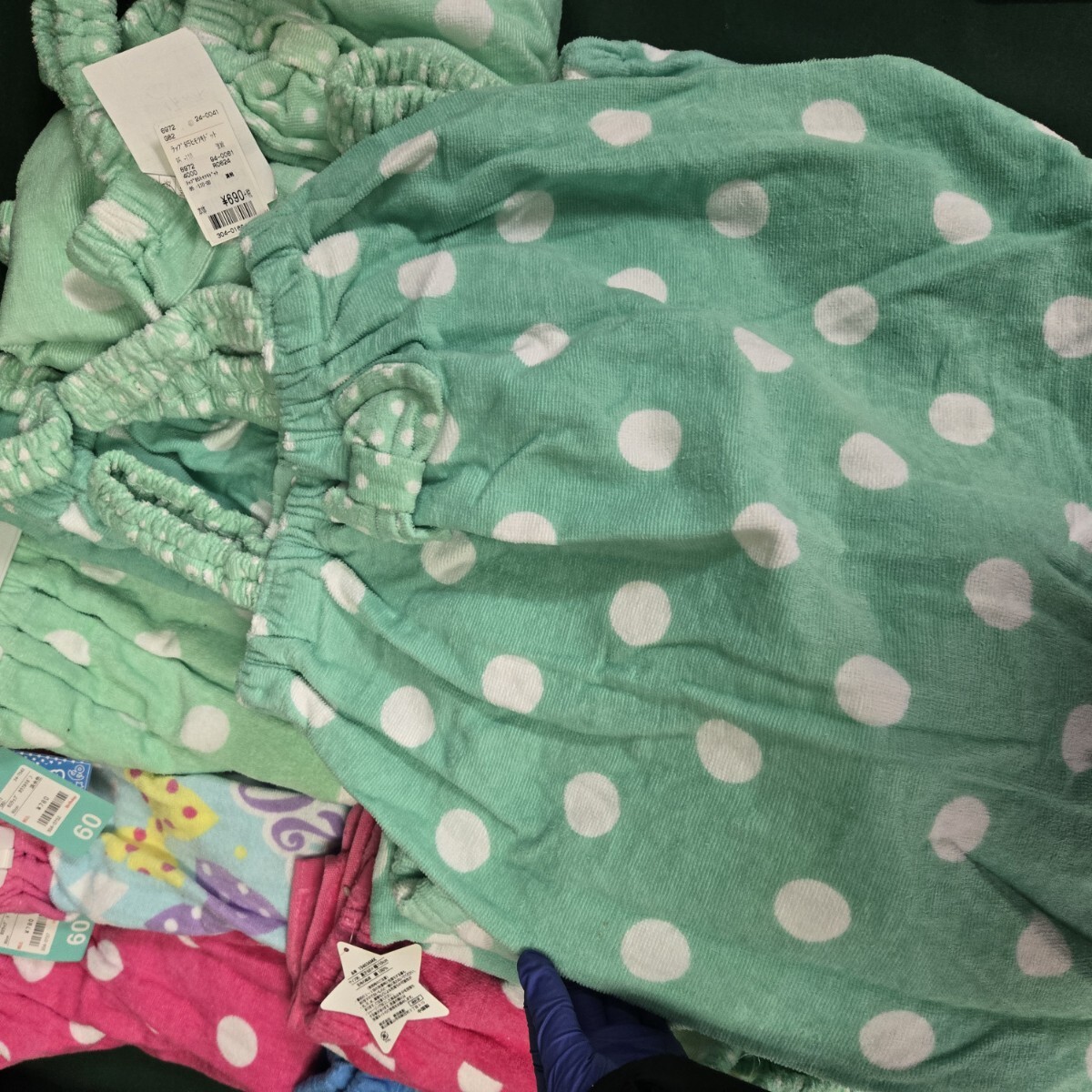 ◇ 未使用長期保管品 キッズ 女の子 巻きタオル ラップタオル ドッド 大量 まとめ売り 277-80_画像10