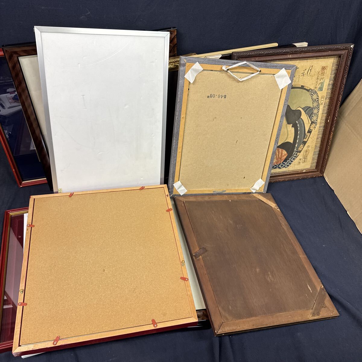 ◆中古 額縁 まとめ売り 18点セット 賞状 絵画 ポスター 色紙 パズル 木製 アート フレーム 壁掛 インテリア 和風 レトロ 飾り 286-70_画像3