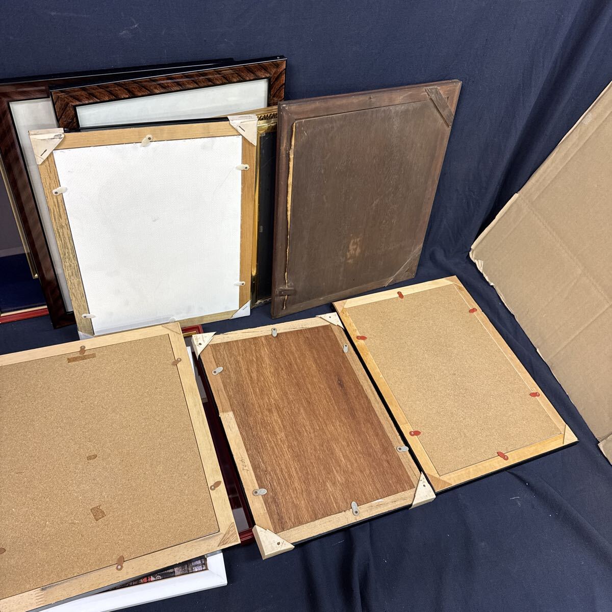 ◆中古 額縁 まとめ売り 18点セット 賞状 絵画 ポスター 色紙 パズル 木製 アート フレーム 壁掛 インテリア 和風 レトロ 飾り 286-70_画像5