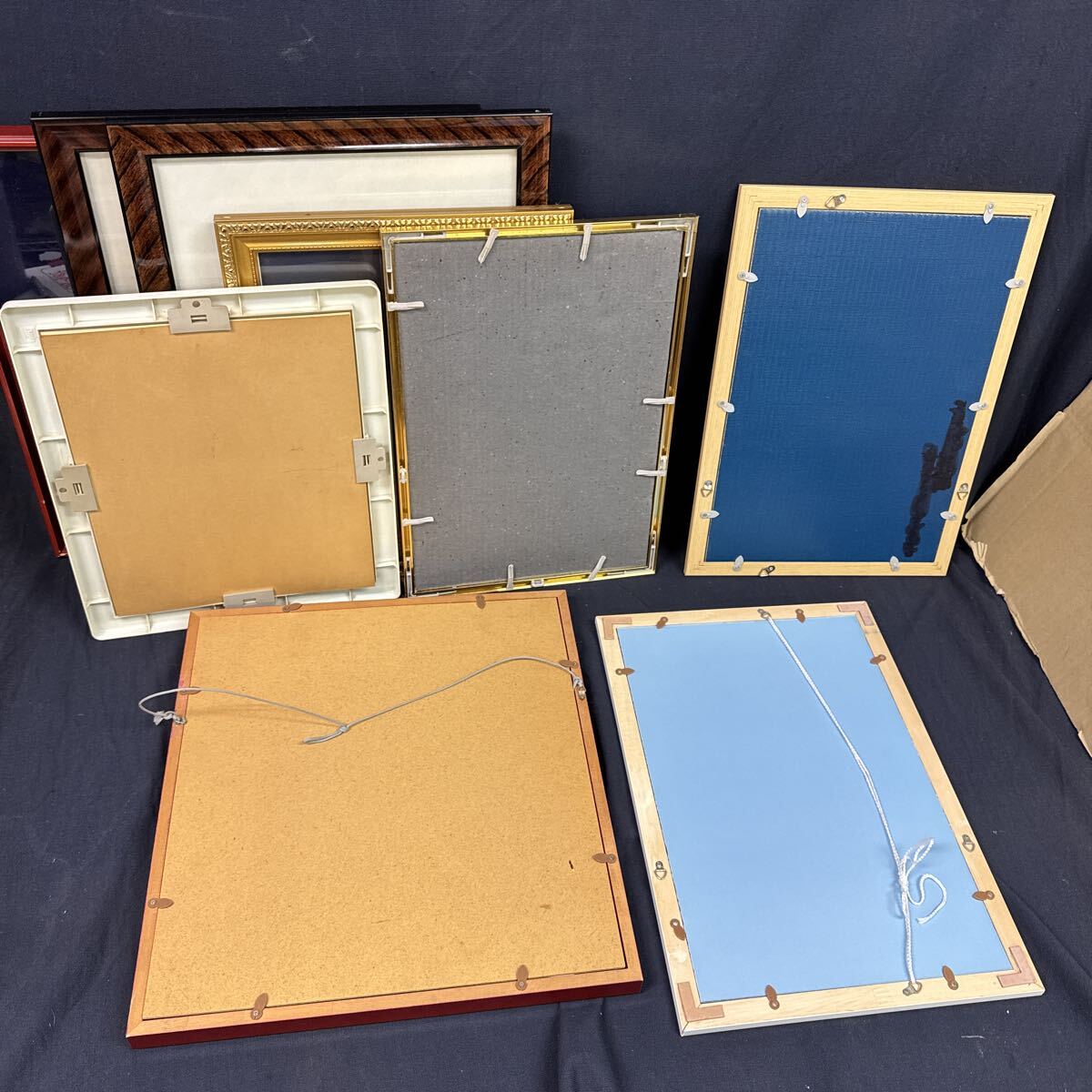 ◆中古 額縁 まとめ売り 18点セット 賞状 絵画 ポスター 色紙 パズル 木製 アート フレーム 壁掛 インテリア 和風 レトロ 飾り 286-70_画像8