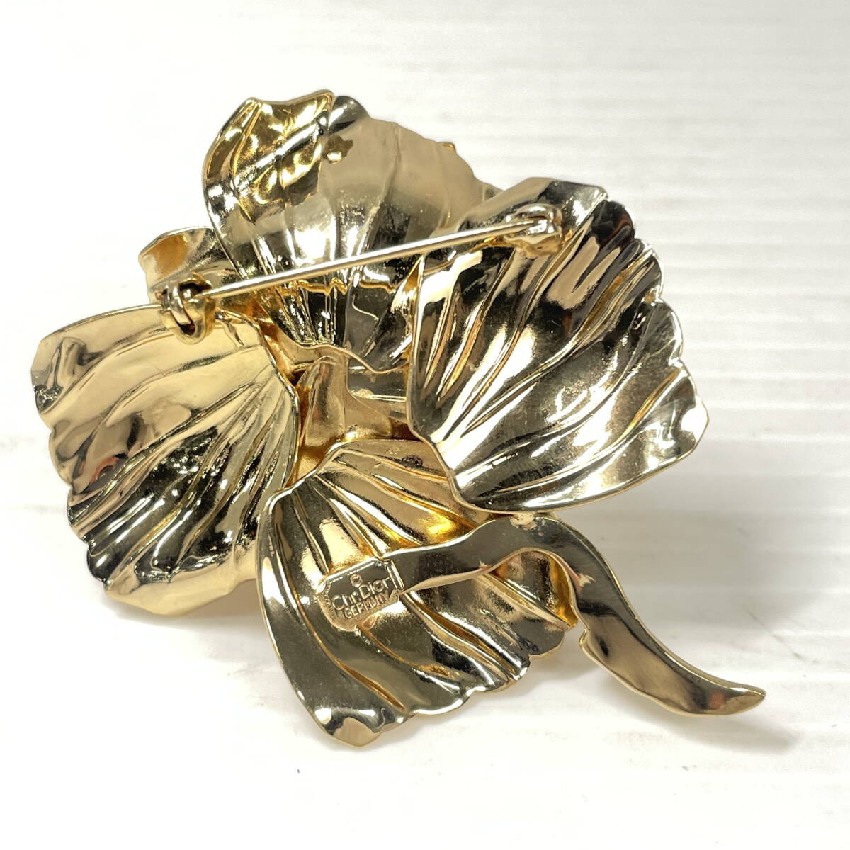 2511M0717 ChristianDior Christian Dior роза узор брошь Gold цвет масса примерно 34.4g античный 