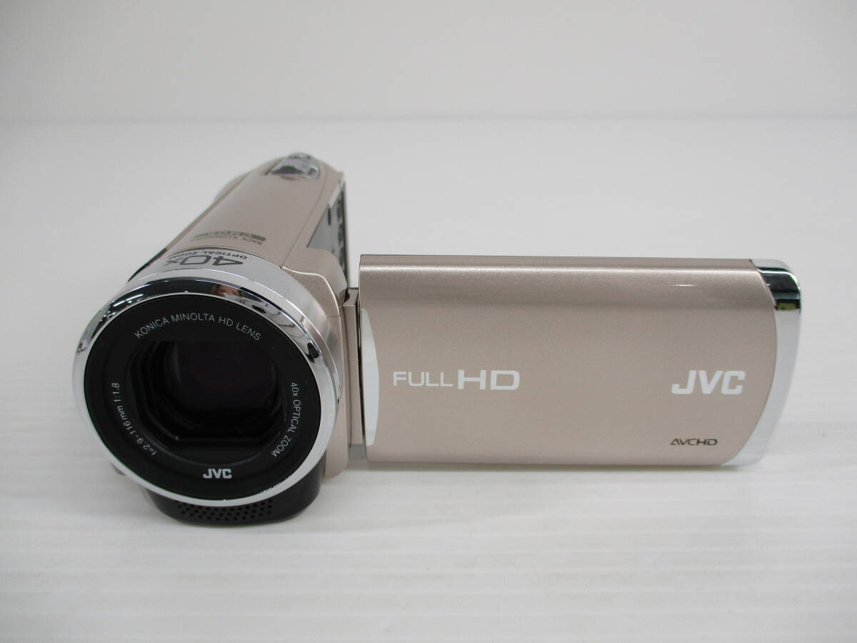 2511M1214 JVCケンウッド Everio エブリオ ハイビジョンメモリームービー GZ-E117 ビデオカメラ 通電確認済 箱付_画像2