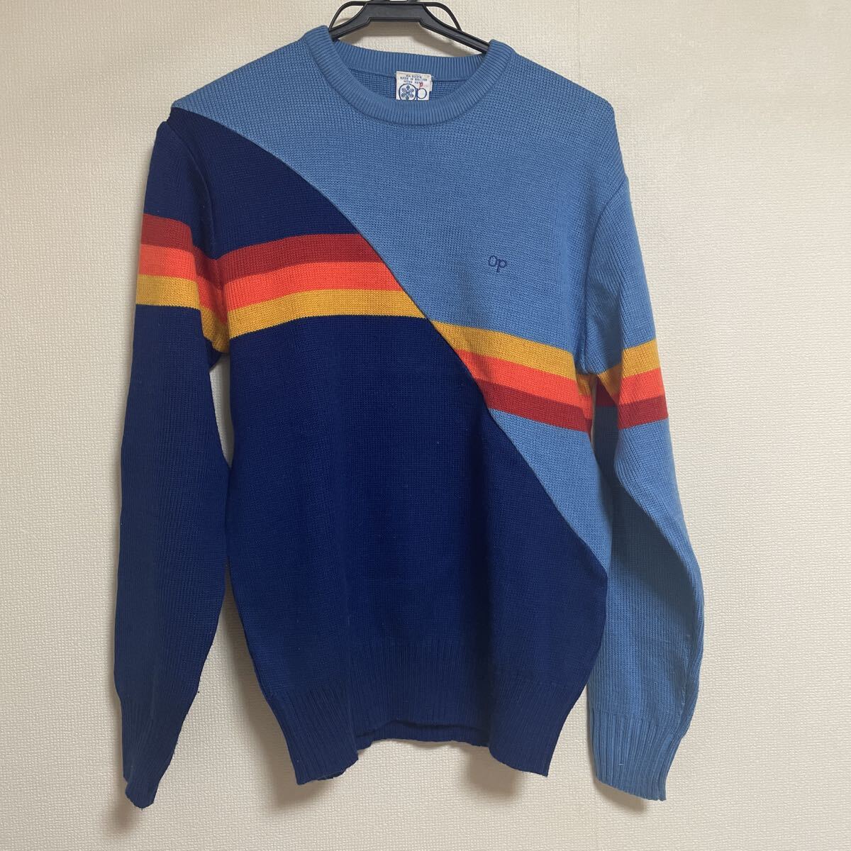 70s ヴィンテージ Ocean Pacific スノータグ オールドサーフ ニット セーター_画像1