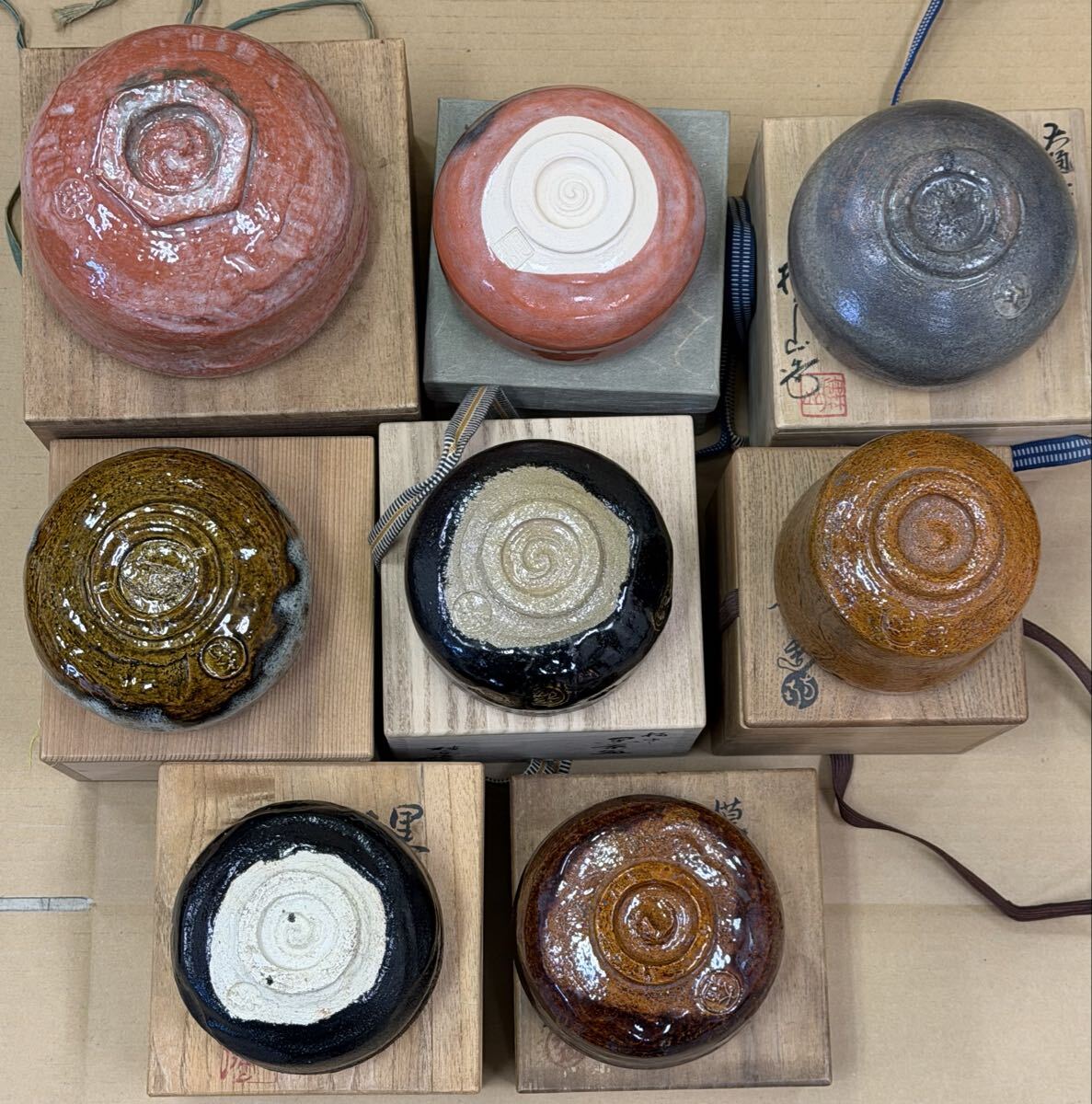 大樋茶碗 まとめ 8点 大樋 松楽 赤楽 黒楽 茶碗 在銘_画像2