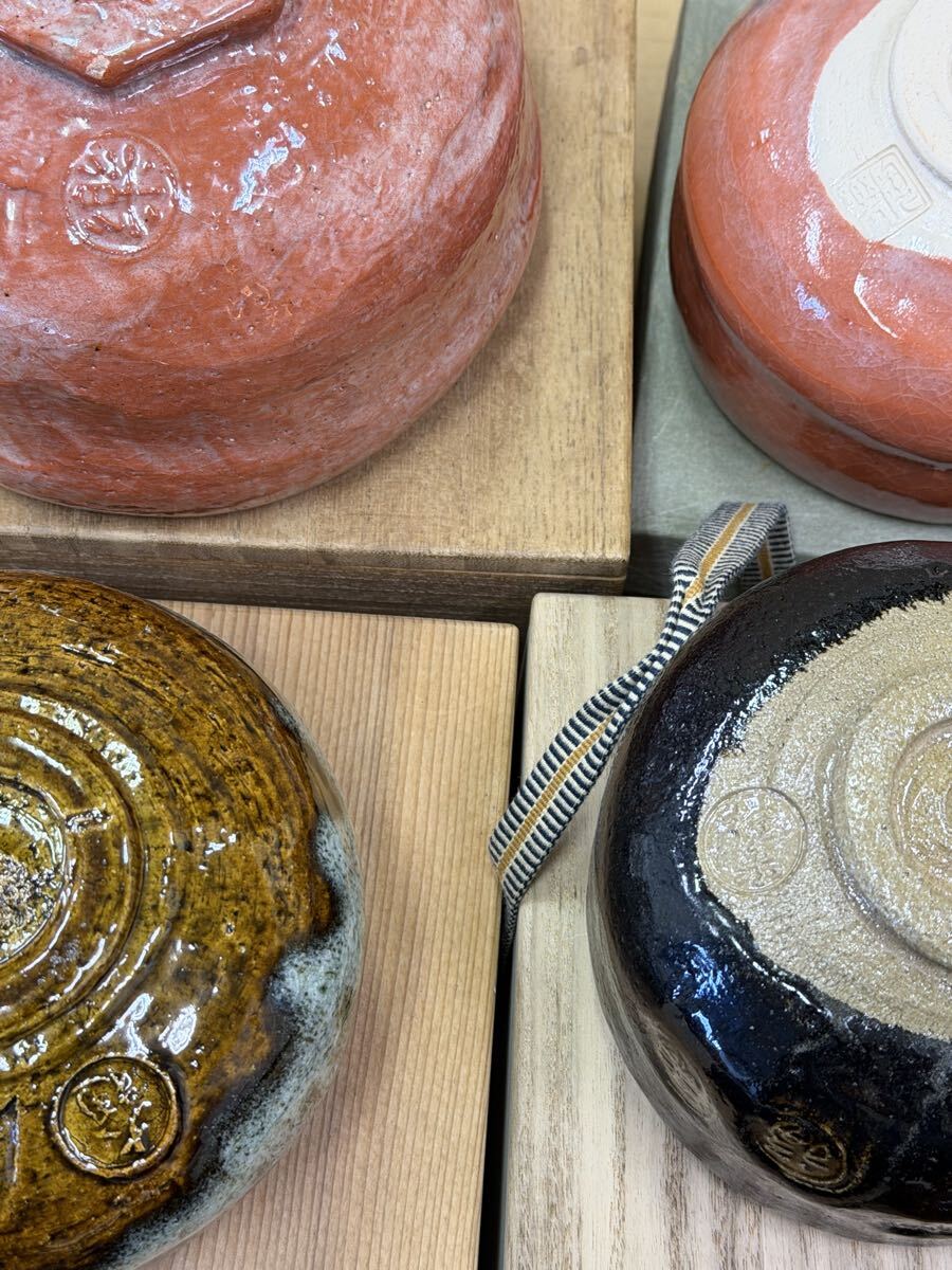 大樋茶碗 まとめ 8点 大樋 松楽 赤楽 黒楽 茶碗 在銘_画像3