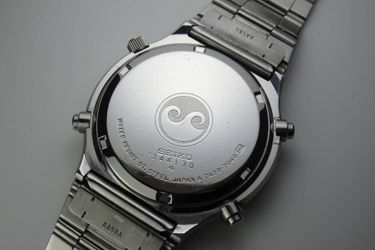 SEIKO SPEEDMASTER CHRONOGRAPH 7A28-7040 クオーツ 15石　D0109_画像2