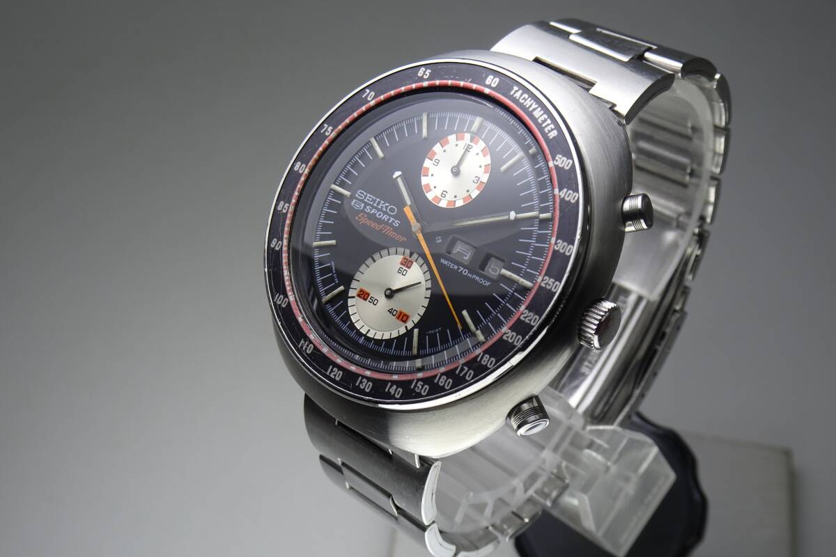 【名機 6138搭載】セイコー 5スポーツ スピードタイマー 6138-0010 21石 自動巻 クロノグラフ 1970年製　G0201_画像1