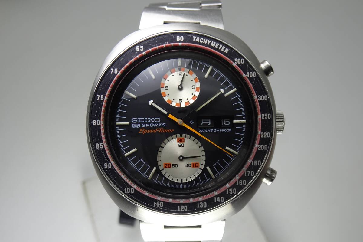 【名機 6138搭載】セイコー 5スポーツ スピードタイマー 6138-0010 21石 自動巻 クロノグラフ 1970年製　G0201_画像3