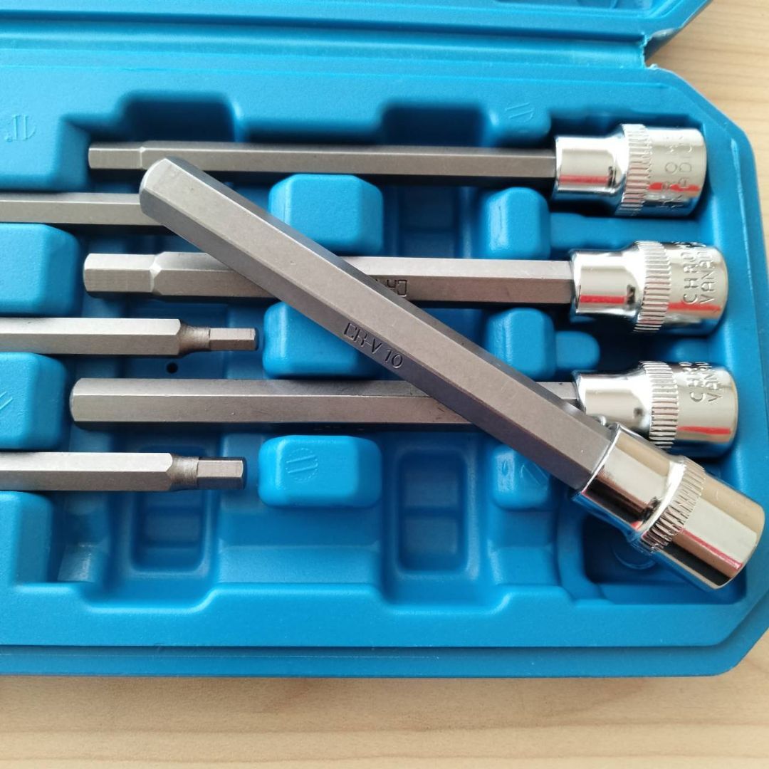 ソケットレンチ ヘキサゴンソケットセット ロング 工具 まとめ売り 変換 六角ビット 自動車 バイク 整備 ヘックス ソケットアダプター 激安_画像4