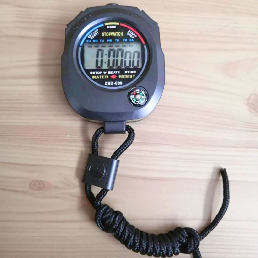 ストップウォッチ タイマー 新品 計測 スポーツ 時計 アラーム デジタル 表示 日付 工具 激安_画像1